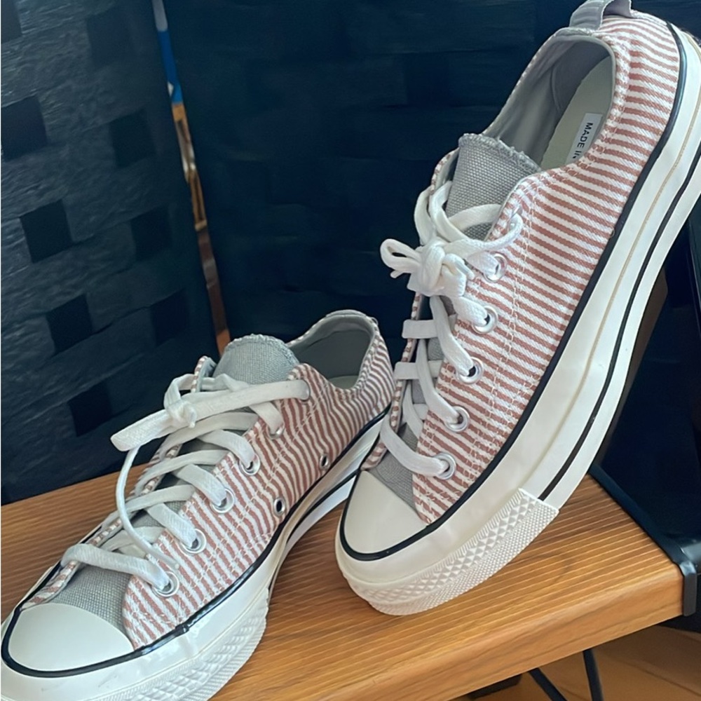 Converse Red and White Sneakers Classic Canvas Design